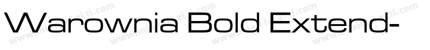 Warownia Bold Extend字体转换